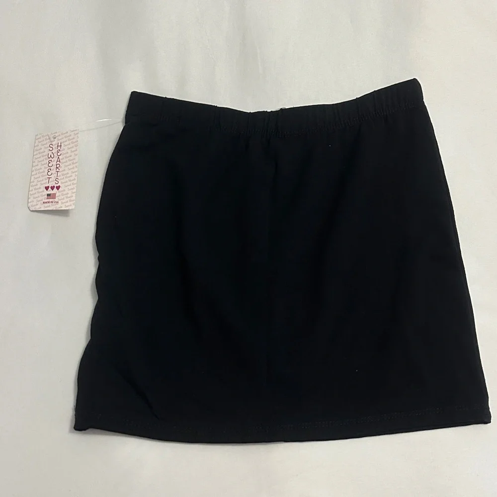 Sweet Hearts Black Mini Skirt